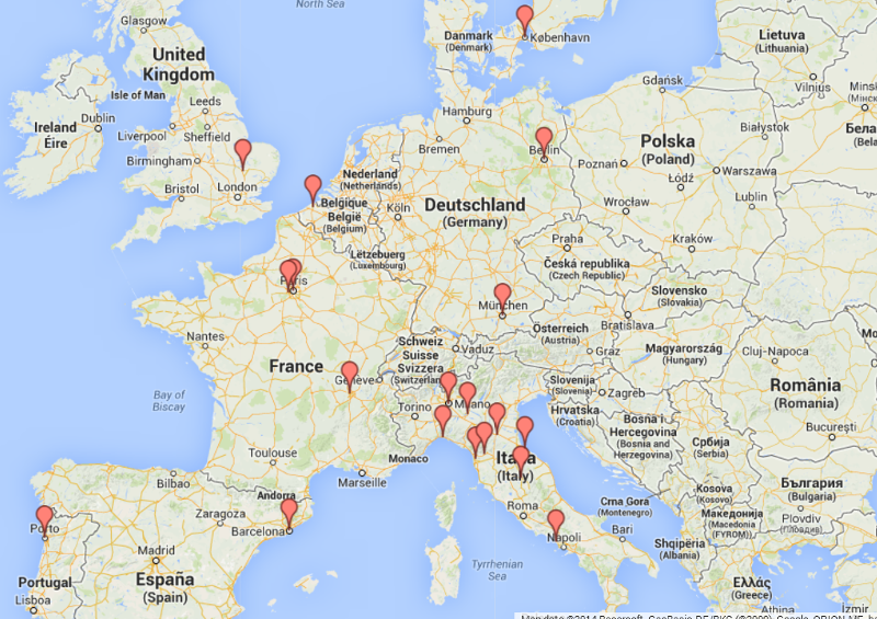 mappa congressi EUROPA
